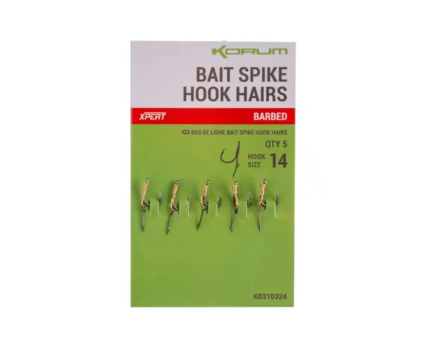 Nieuw Korum Bait Spike Hook Hairs Barbed