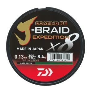 Tijdelijk Beschikbaar Daiwa J-Braid Expedition X8E Gevlochten Lijn Dark Green