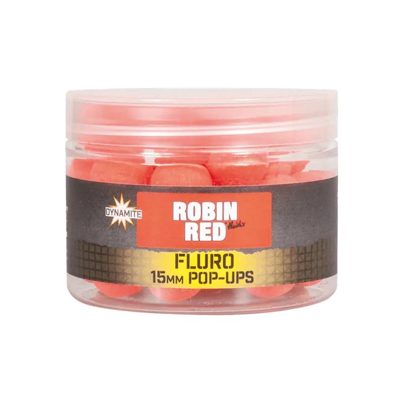 Dynamite Baits Robin Red Fluro Pop-Ups 15mm Exclusieve Aanbieding