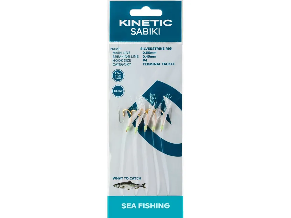 Kinetic Sabiki Silverstrike Haring Rig Laatste Versie