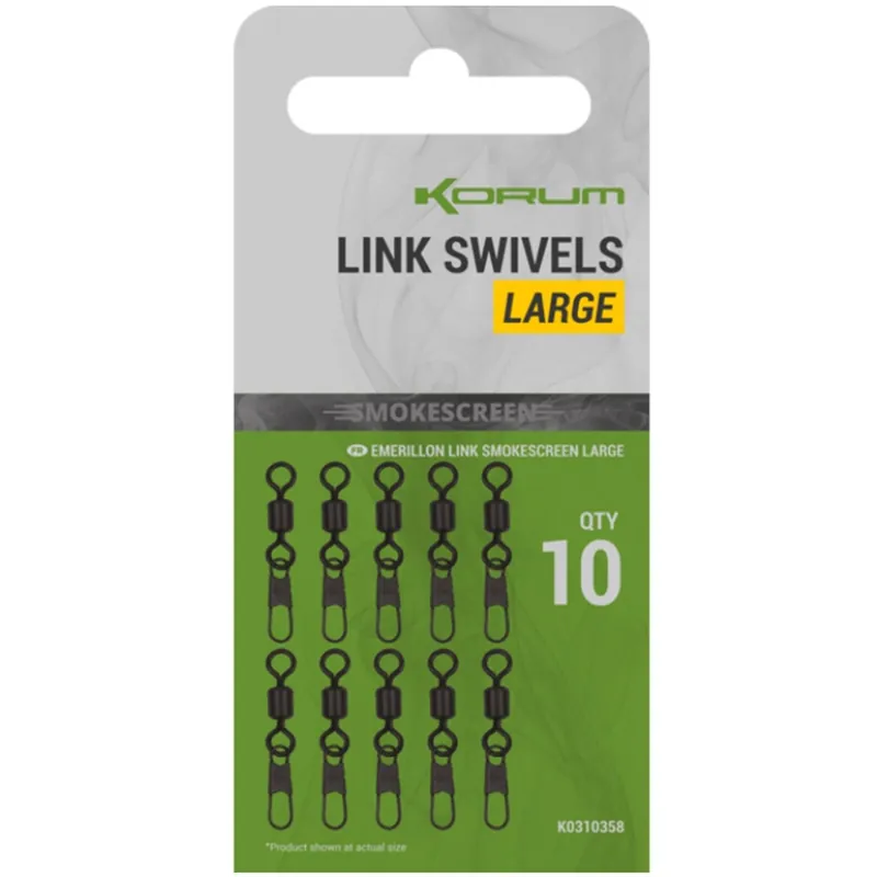 Korum Smokescreen Link Swivels Large Populair