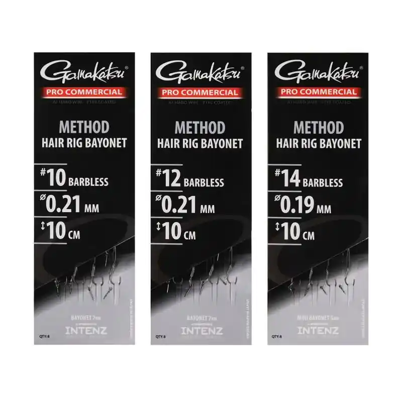 Gamakatsu Pro-C Method Bayonet Hair Rigs 10cm 14 - 0.19mm Speciale Aanbieding