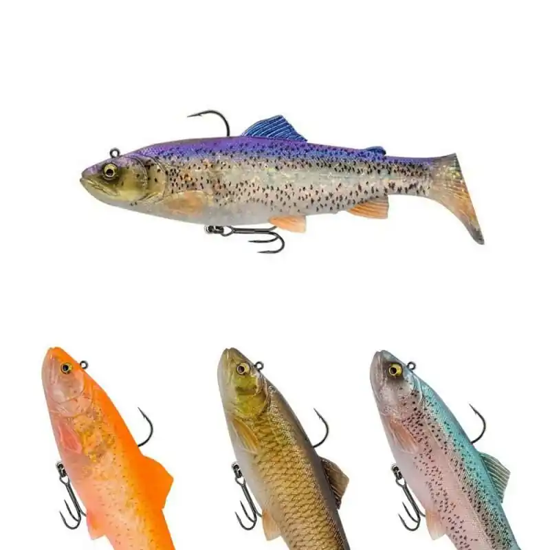 Goedkoop Savage Gear 4D Trout Rattle Shad 20.5cm Fast Sinking Clear Blue Trout