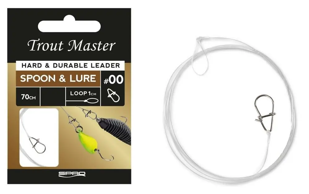 Flitsaanbieding Spro Trout Master Spoon & Lure Leader 70cm 0.23mm - 0