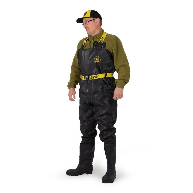 Premium Black Cat Booted Waders 46