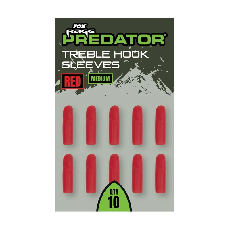 Rechtstreeks Van De Fabrikant Fox Rage Predator Treble Hook Sleeves Medium Red
