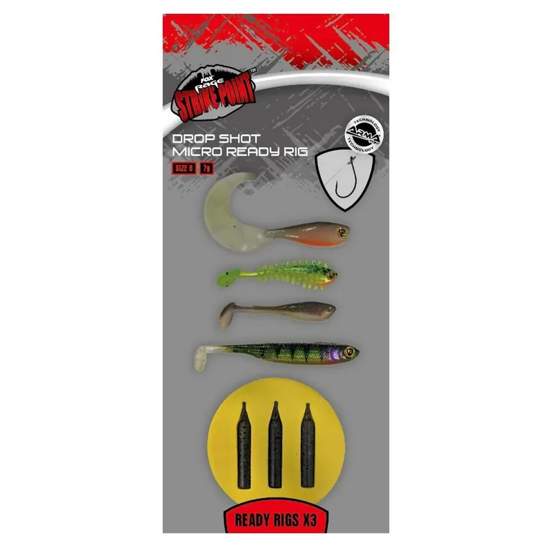 Fox Rage Dropshot Micro Ready Rigs Size 6 - 7g Tijdelijk Beschikbaar