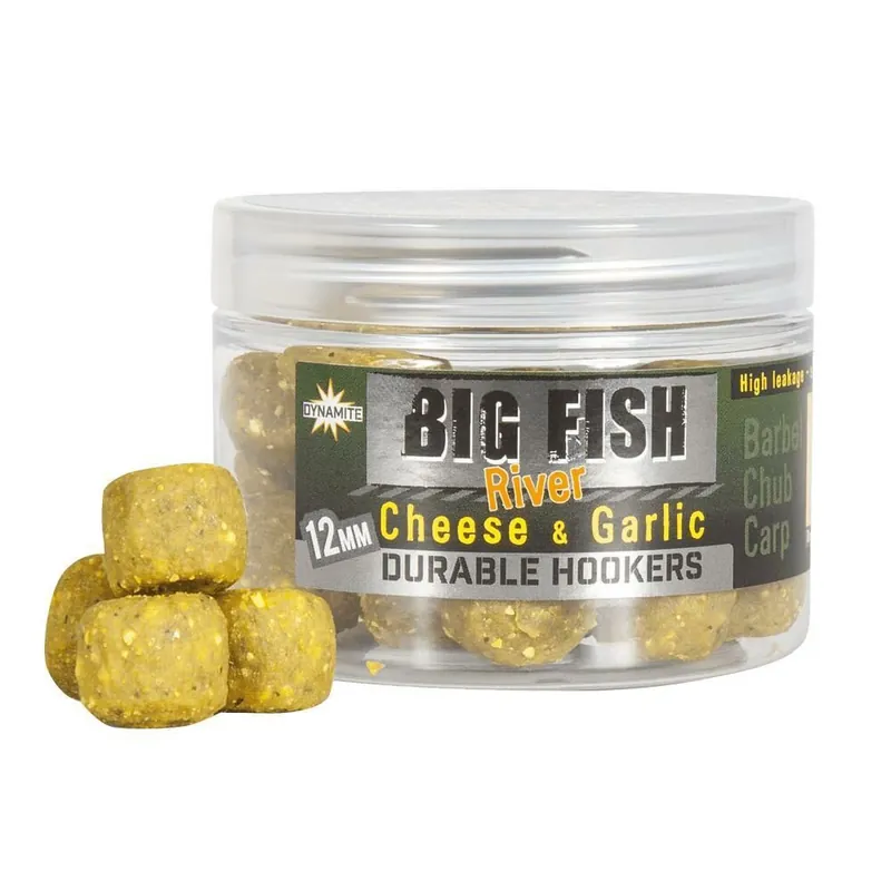 Dagaanbieding Dynamite Big Fish River Durable Hookers 12mm Cheese & Garlic