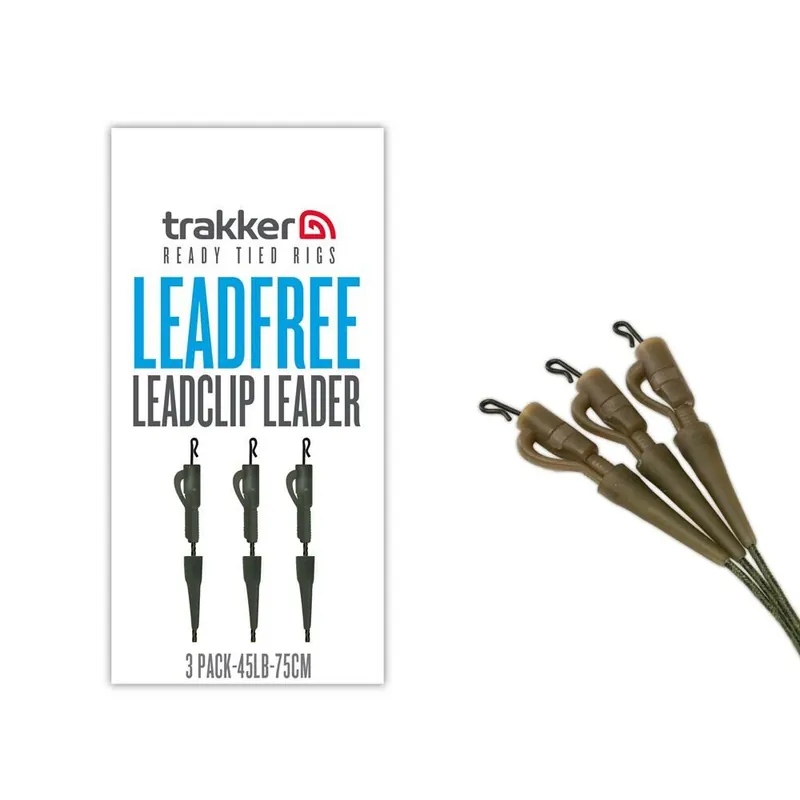 Trakker Leadfree Leadclip Leader 45lb 75cm Gratis Retour