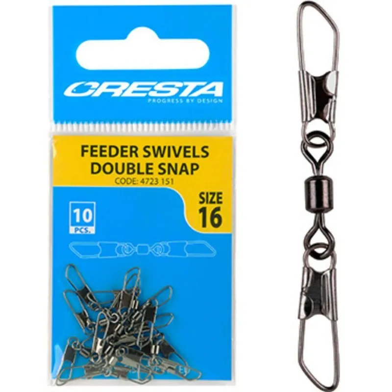 Cresta Feeder Swivels Double Snap Size 14 Koopje