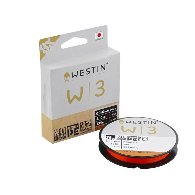 Actieprijs Westin W3 8-Braid 135m Dutch Orange 0.235mm