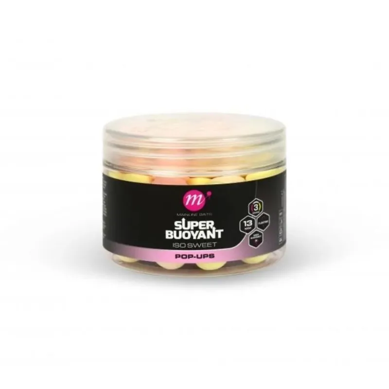 Uitverkoop Mainline Super Buoyant Pop-Ups Pink, Yellow, White Iso Sweet 13mm