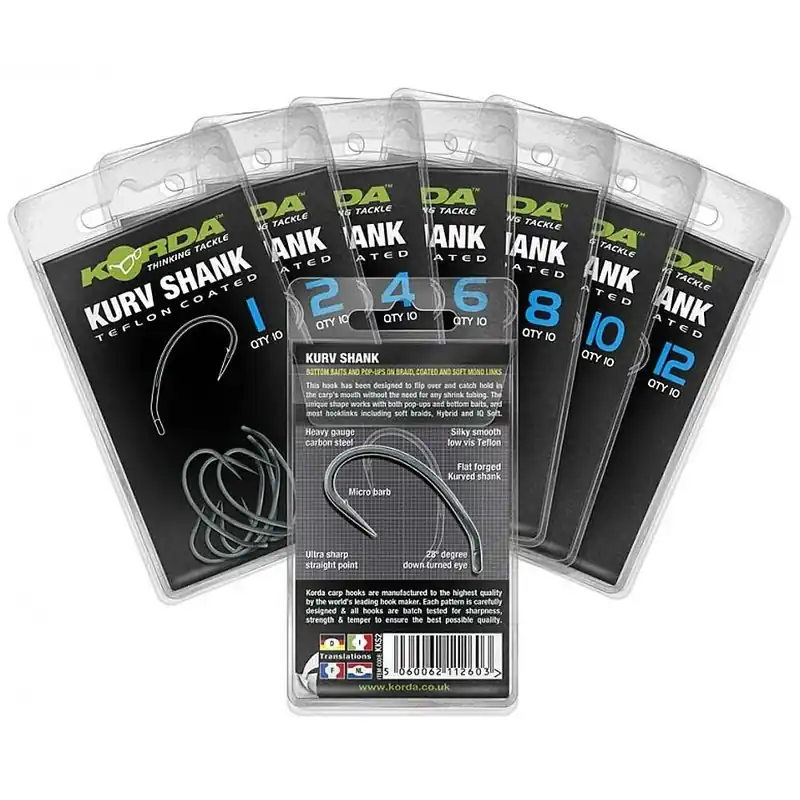 Korda Kurv Shank Hook Size 2 Seizoensaanbieding