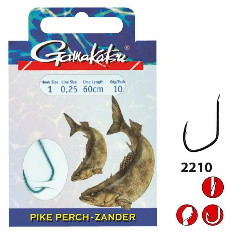 Veilige Betaling Gamakatsu BKS-2210S Zander 60cm Size 01/0.25mm