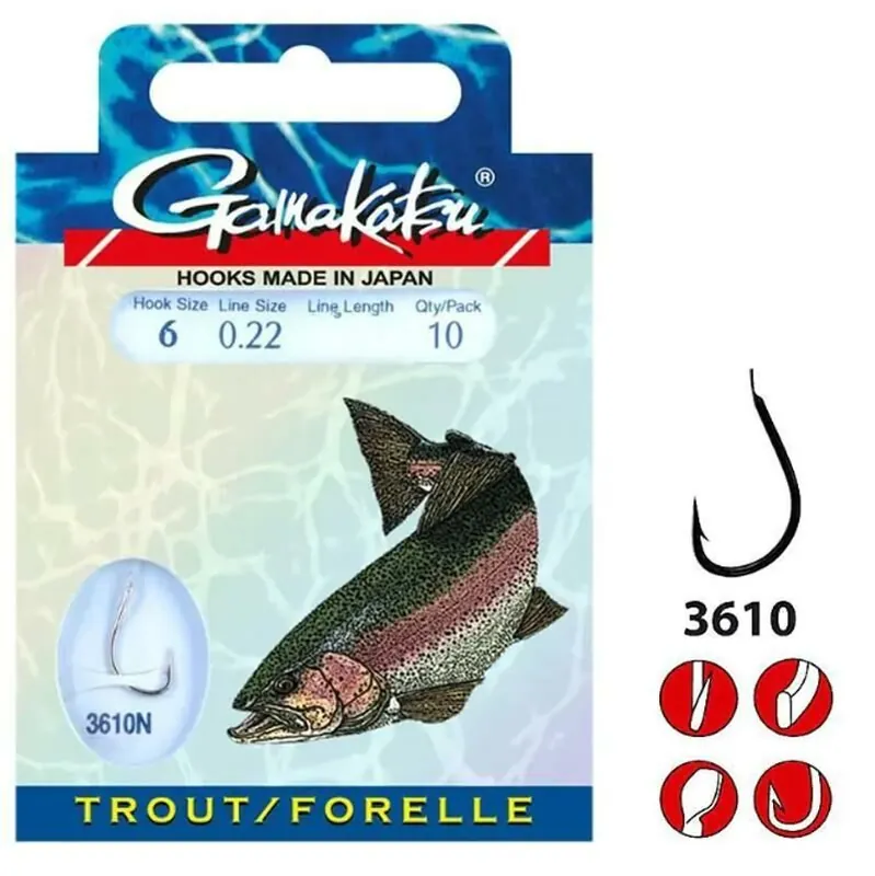 Laatste Kans Gamakatsu LS-3610N Forel Onderlijn 200cm Size 06/0.22mm