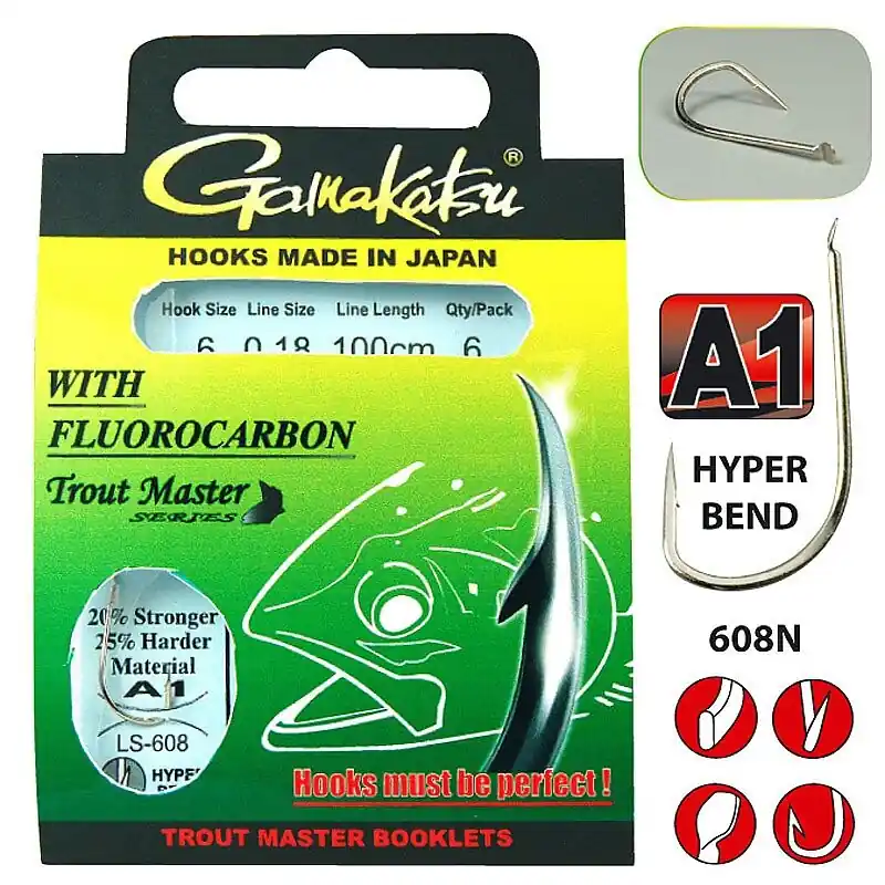 Gamakatsu LS-608N Trout Master Fluorocarbon 100cm Size 06/0.18mm Koop Online