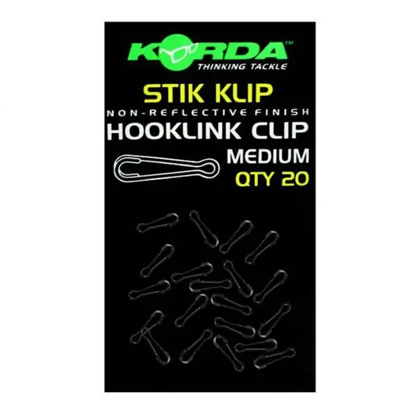 Koop Vandaag Korda Stik Klip Medium 20pcs
