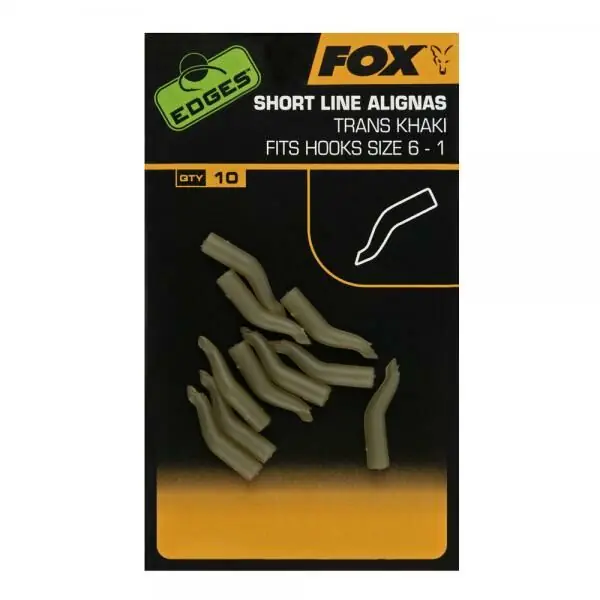 Fox Edges Short Line Alignas Trans Khaki Hook Size 10-7 Express Levering