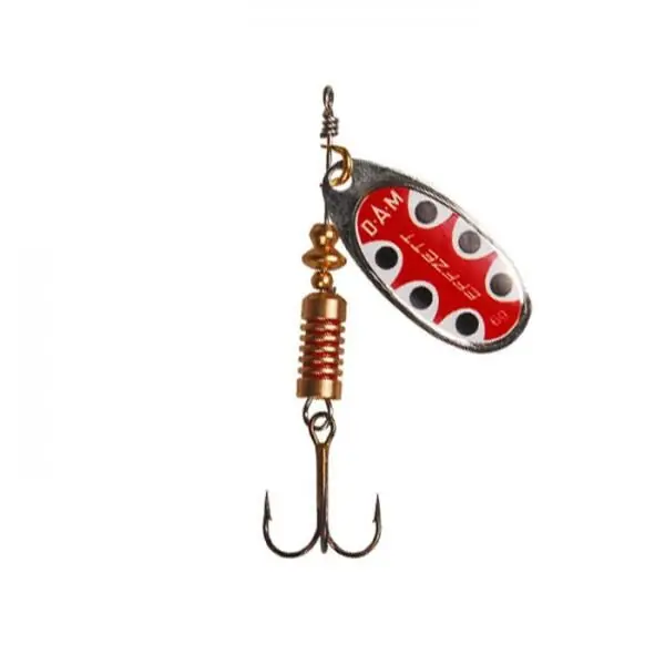 Dam Effzett Standard Spinner Silver Black Dot 1 3g Favoriet