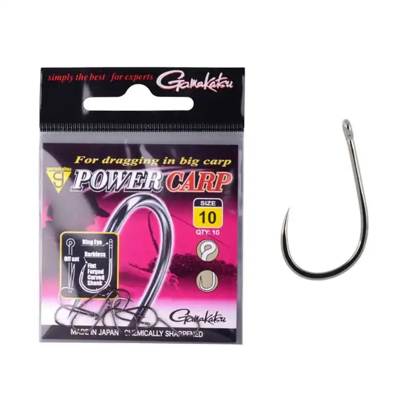 Op = Op Gamakatsu Power Carp Ring Eye Barbless Haak Size 8