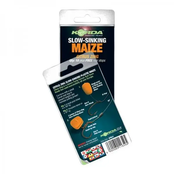 Korda Slow Sink Maize Orange Citrus Zing Gratis Retour