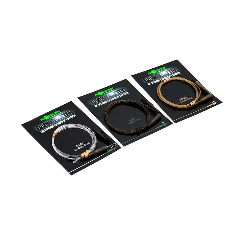 Exclusieve Aanbieding Korda Dark Matter Leaders QC Hybrid Clip 40lb-1m Weedy Green / 40lb-1m