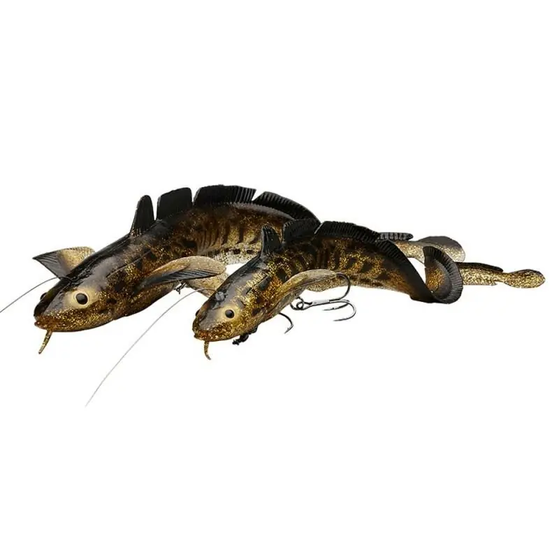 Savage Gear 3D Line Thru Burbot 36cm 216g Fast Sinking Black Gold UV Bestseller