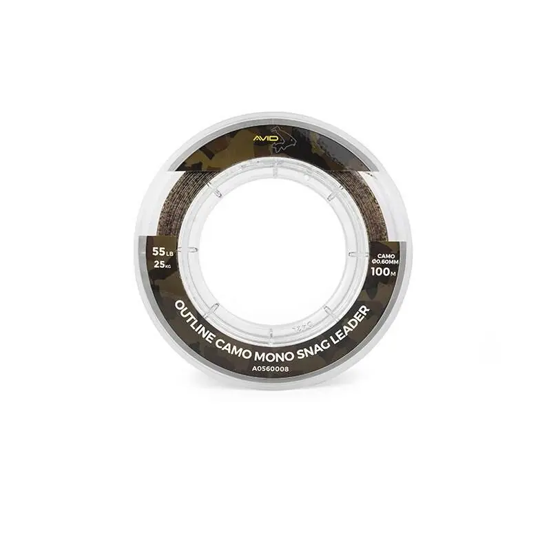 Avid Outline Camo Mono Snag Leader 100m 0.70mm/70lb Lage Prijs