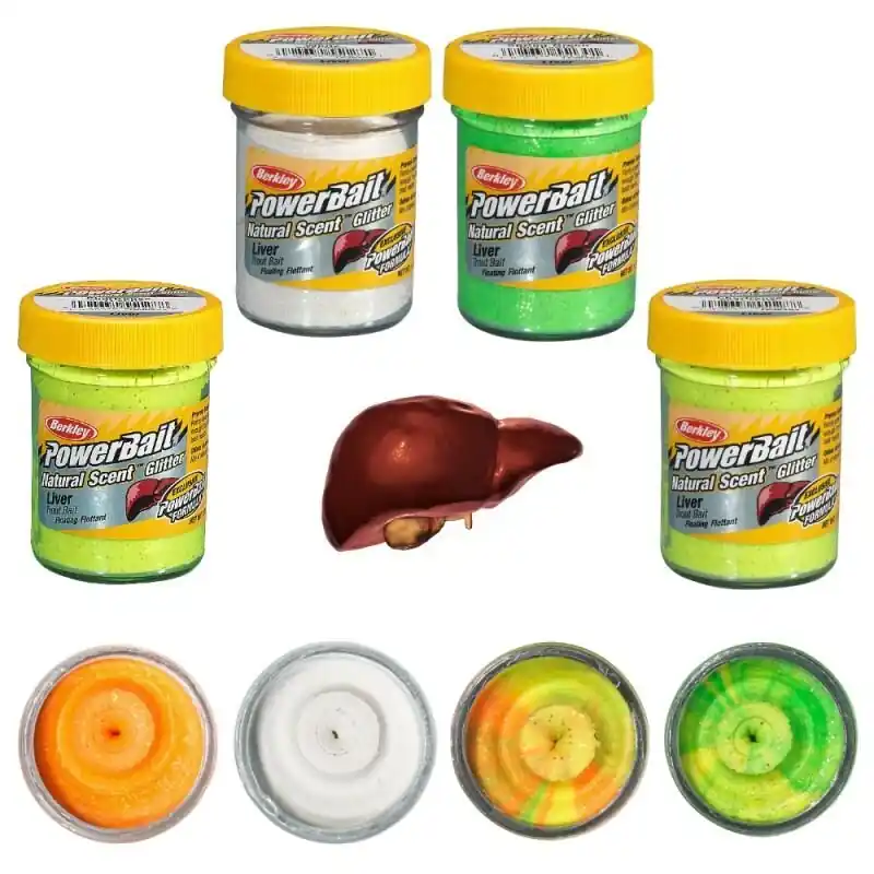 Hete Deal Berkley Powerbait Trout Bait Glitter Liver Sunshine Yellow