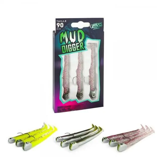 Gereduceerde Prijs Fiiish Mud Digger Maxi Combo 5-10-15g Cloudy White