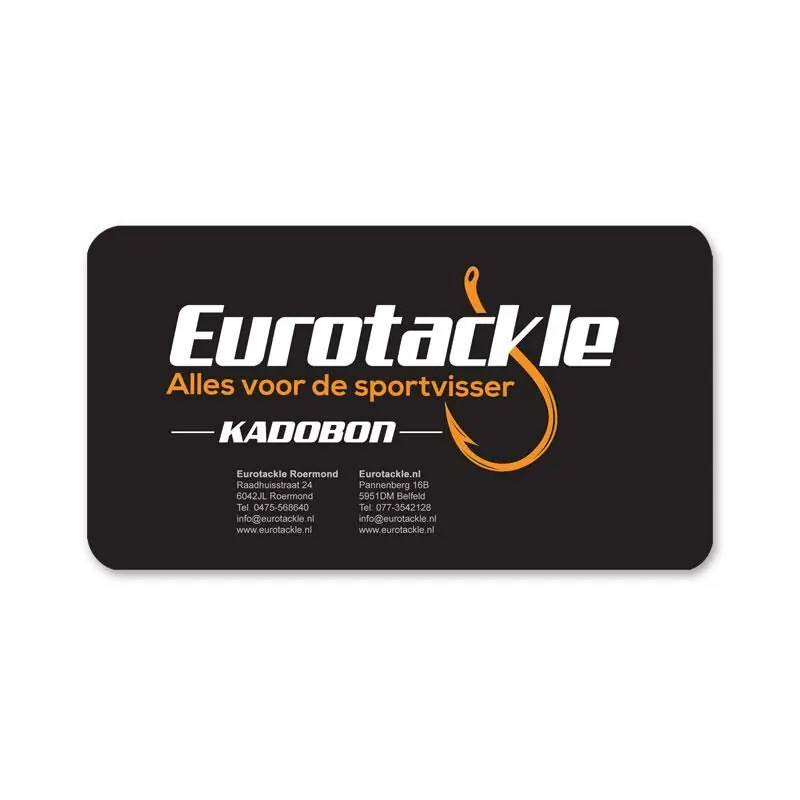 Snelle Levering Eurotackle Kadobon € 50,-