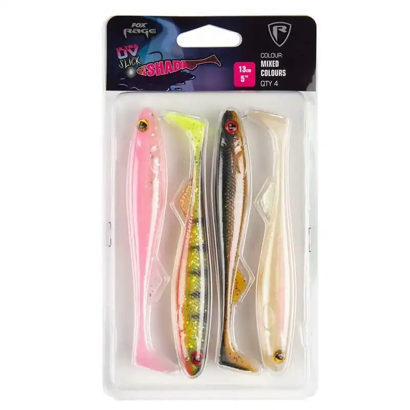 Rage Slick Shad UV Mixed Colours 11cm Beperkt Aanbod