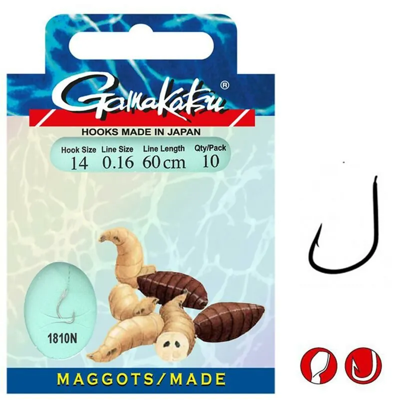 Speciale Aanbieding Gamakatsu LS-1810 Maggots 60cm Size 14/0.16mm