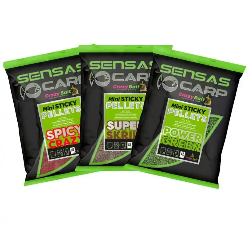 Sensas Crazy Bait Mini Sticky Pellets Super Krill Direct Beschikbaar