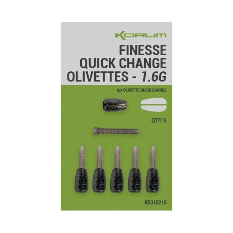 Korum Finesse Quick Change Olivettes 2.0g Betaalbaar