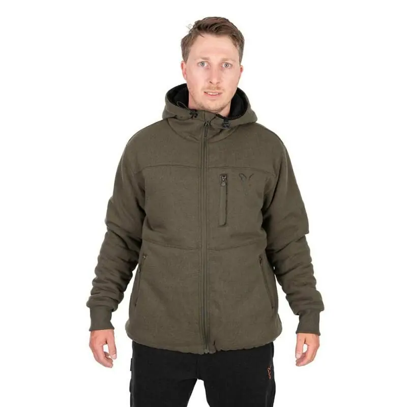 Fox Collection Sherpa Jacket Green/Black Small Op = Op