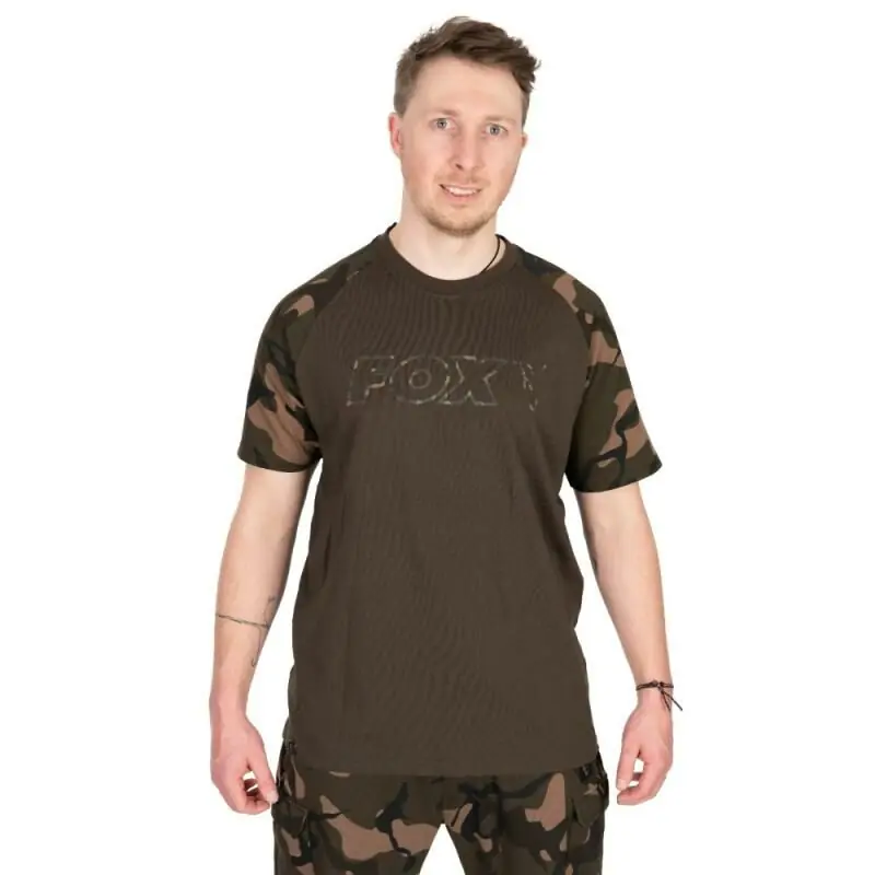 Fox Khaki Camo Outline T-Shirt XXL Favoriet