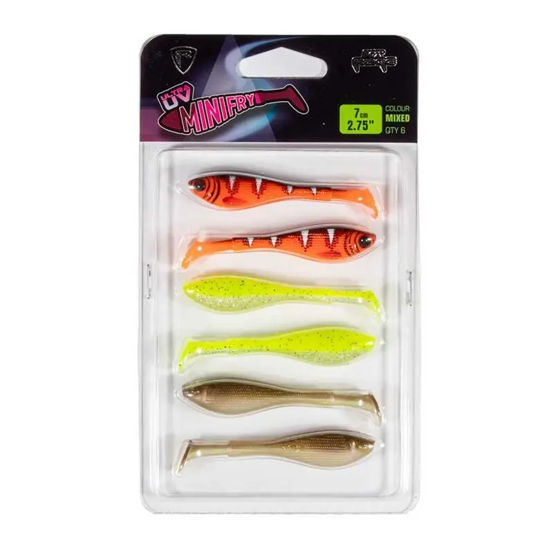 Snelle Levering Fox Rage Mini Fry UV Mixed Colour Pack 7cm