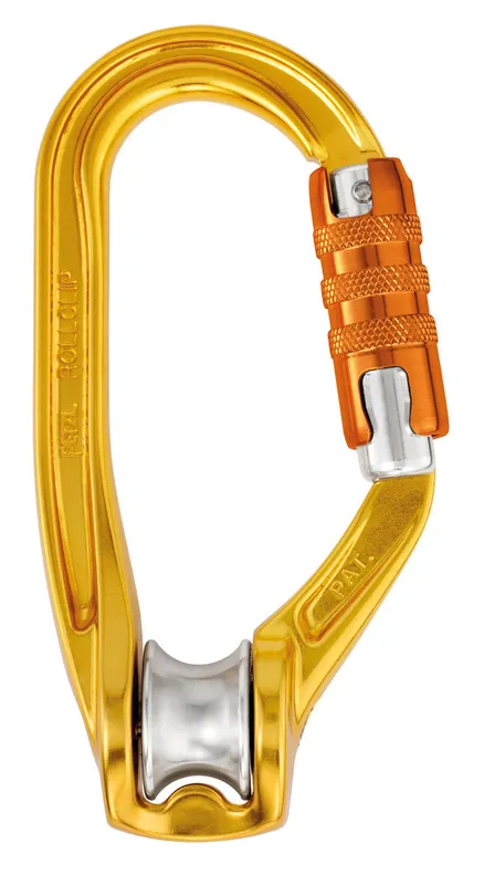 Laatste Kans Karabijnhaak met katrol PETZL Rollclip EEN Triact-Lock