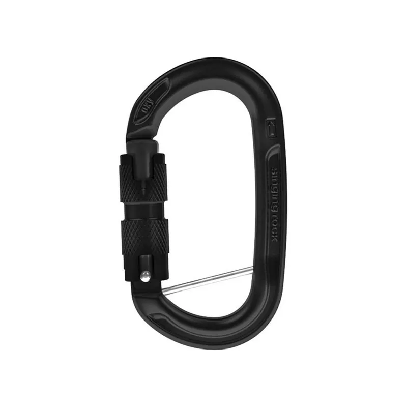 Speciale Aanbieding Karabijnhaak Singing Rock OXY BC twist zwart