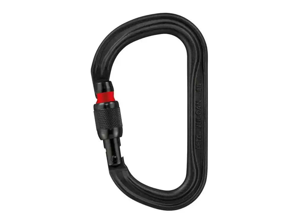 Karabijnhaak PETZL Vulcaan Schroefslot verbindingsstuk zwart Snelle Levering