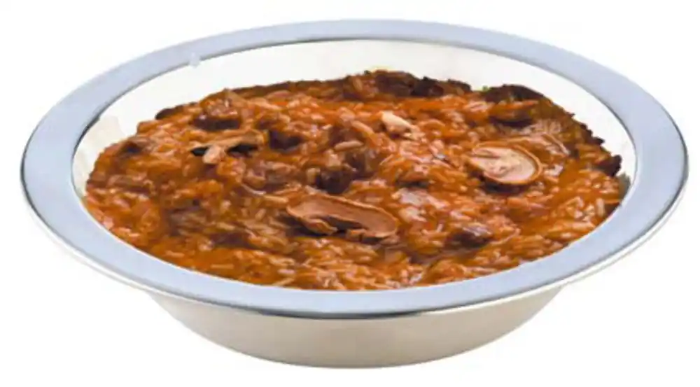 Trek´n Eat Selecteer rundvlees mengsel Stroganoff met rijst 160g Actieprijs