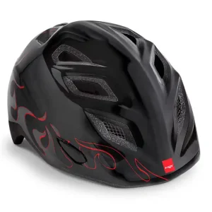 Beperkte Voorraad Kinderkleding wielersport helm MET Elf vlammen / zwart glimmend