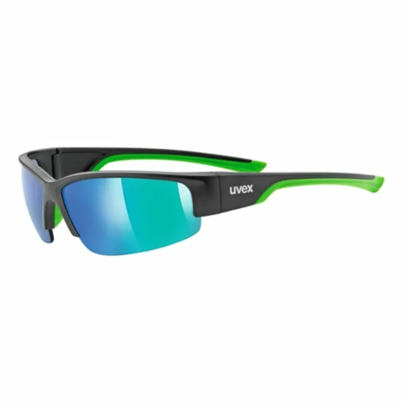 Gratis Retour Uvex Sportstyle 215 Bril Black Mat Green/Green