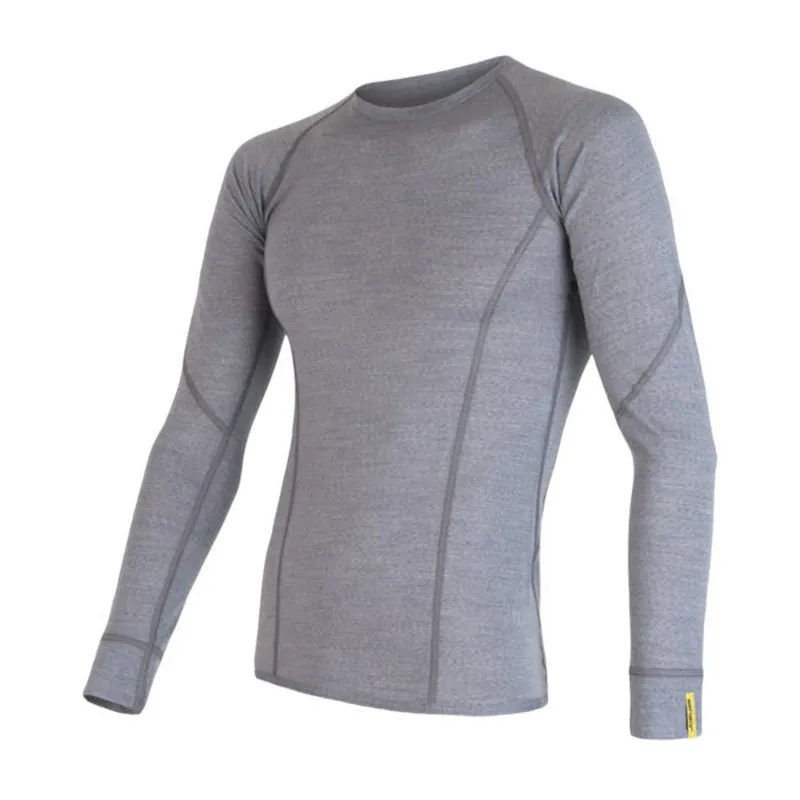 Hete Deal Mannen t-shirt SENSOR Merino Actief dl. mouw st. grijs S
