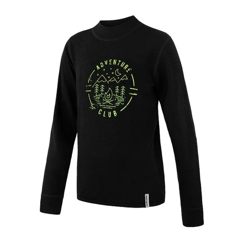 Snelle Levering Kinderkleding t-shirt SENSOR Merino DF Club dl. mouw zwart 90