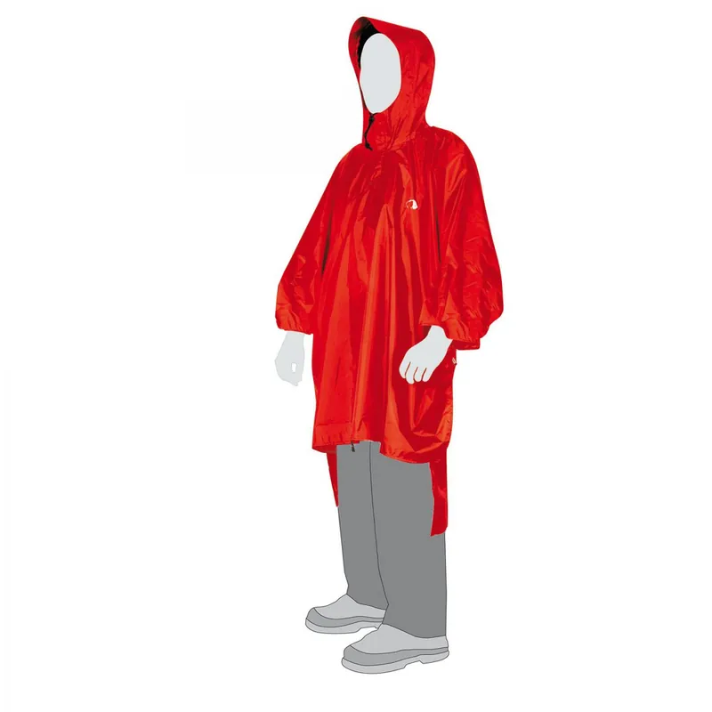 Op = Op TATONKA Poncho regenjas rood XS-S