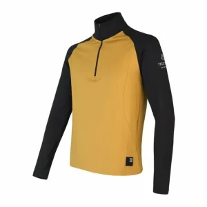 Speciale Aanbieding Mannen functioneel mikina SENSOR Coolmax Thermisch rits mosterd / zwart S