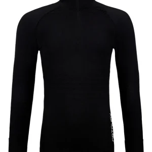 Beperkte Voorraad Functioneel voor dames t-shirt ORTOVOX 230 Competitie Zip Zwarte raaf XS