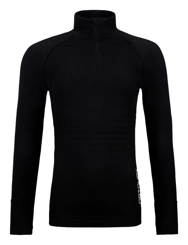 Beperkte Voorraad Functioneel voor dames t-shirt ORTOVOX 230 Competitie Zip Zwarte raaf XS